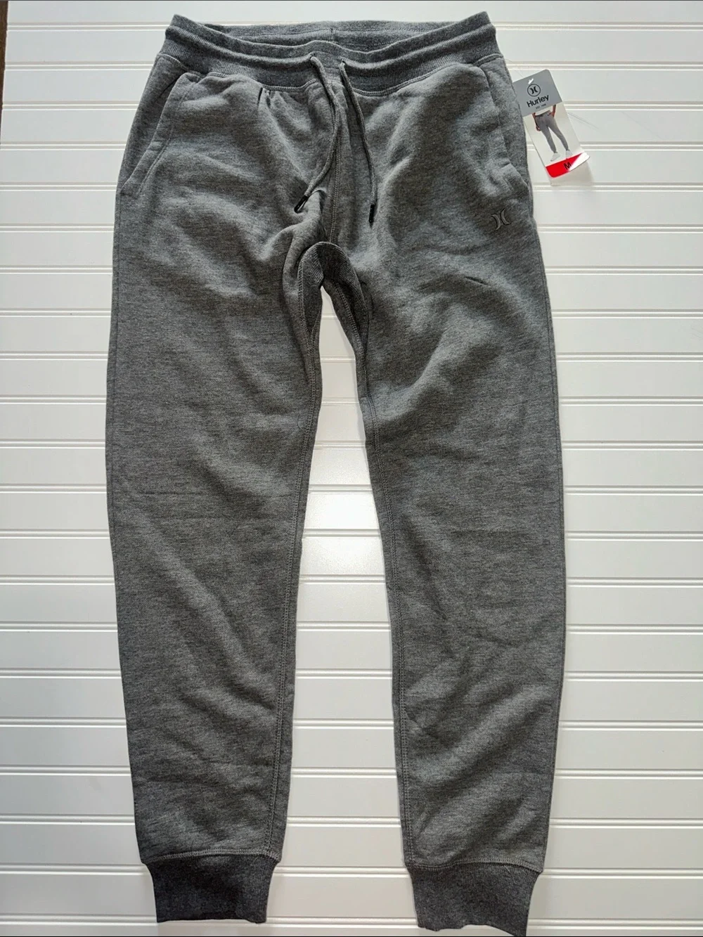 Hurley Fleece Jogger Sweatpants Gray Men’s Medium NWT Drawstring Athletic